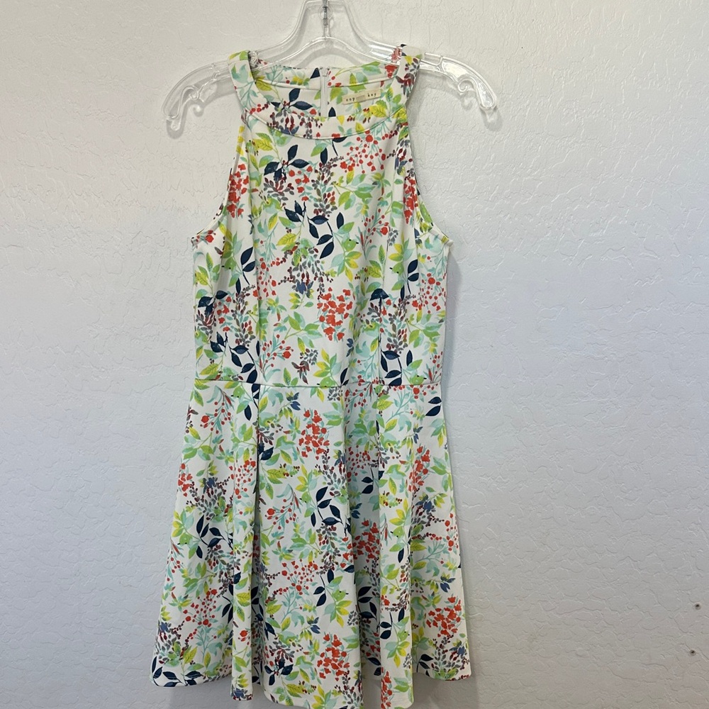 Copper‎ Key Multicolor bright Floral Dress Womens Dress Size xl Halter junior
